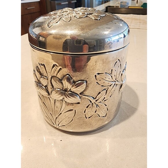 5" Italian 800 Silver Canister/Tea Caddy 250g 5"